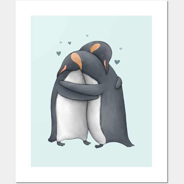 Penguin Hug Wall Art by Sophie Corrigan
